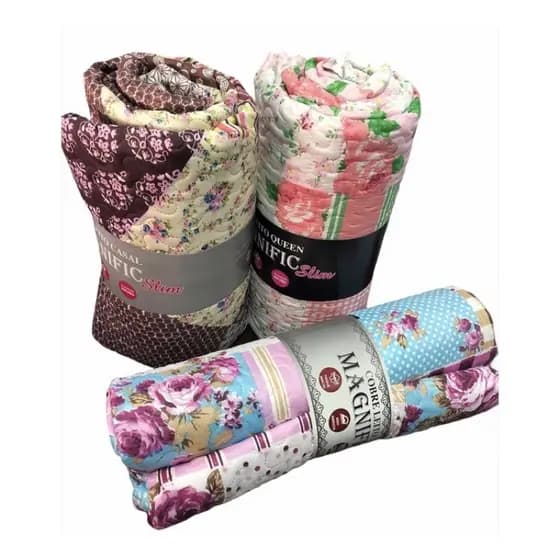 Cobre Leito Matelado Casal ou Solteiro Face Única Estampas Variadas