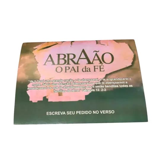 Cartão Abraão o Pai na Fé - 20x5cm