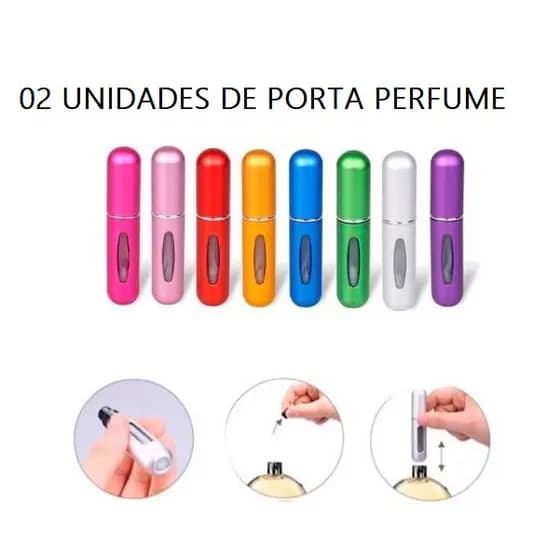 Porta Perfume Recarregável Portátil Spray 5ml CADA