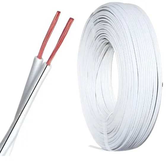 Cabo Paralelo 2x18 0,75mm Branco 100 Metros Fio Duplo Elétrico Frete Grátis