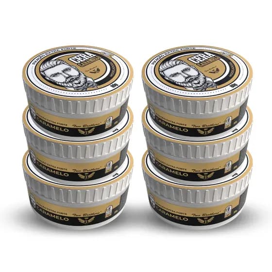 Kit 6 Cera Modeladora Two Brothers Classic 80g Barba Cabelo Bigode