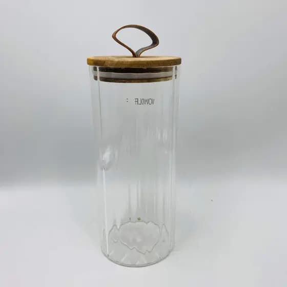 Pote de Vidro Borossilicato com Tampa de Acácia Classic 1,18L - Wolff