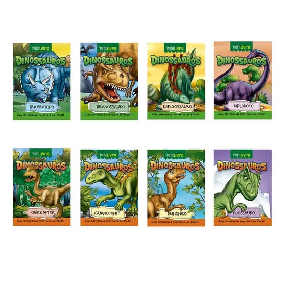 Kit com Minilivros - Coleção Dinossauros