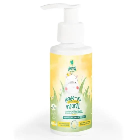 Leave-in Creme de Pentear Infantil Travel Extrato de Aloe Vera Camomila Pantenol - Verdi Natural