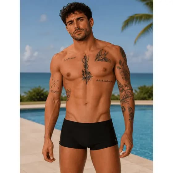 Sunga Boxer Masculina Forrada Com Cordão Interno Ajustável