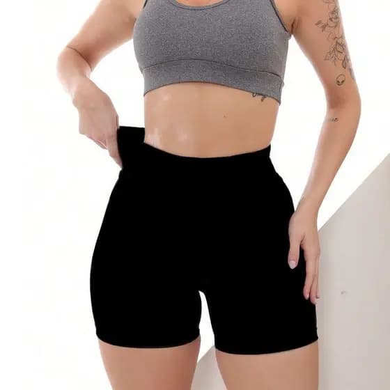 shorts legging curto tecido suplex