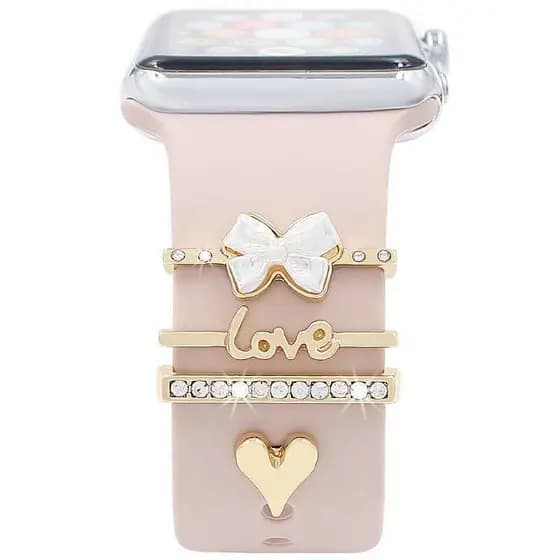 Pingente Decor p/Pulseira Apple Watch! Coração, Flor, Borboleta, Astronauta. Pronta Entrega