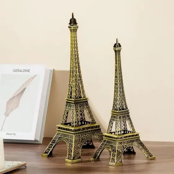 Torre Eiffel Paris Decoração Em Metal 13cm 18cm