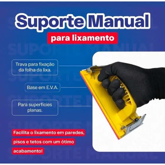 Suporte Para Lixamento Manual 18,5cmx8,5cm
