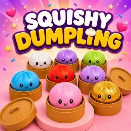 kit 2 Squishy Bolinho Chines Caixa Surpresa Squish Dumpling Brilhante Viral Tik Tok Baozi Paozinho