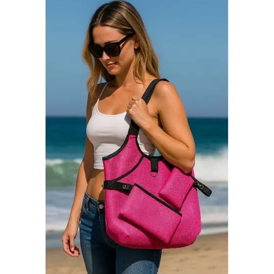 Bolsa praia, passeio , tela com porta óculos e carteira