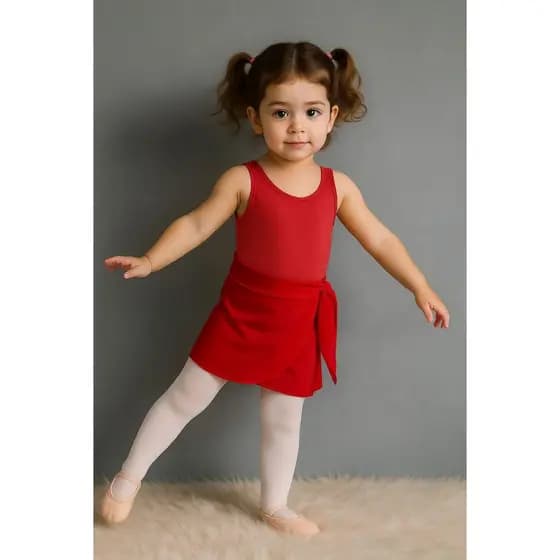 kit 3 pecas saia de ballet/ dança /balé, jazz, transpassada infantil e juvenil