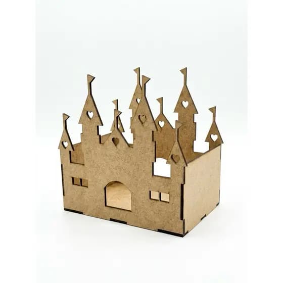 Kit 10 Centro de Mesa Castelo Princesa MDF Cachepô Festa Infantil Lembrancinha Aniversário Temático