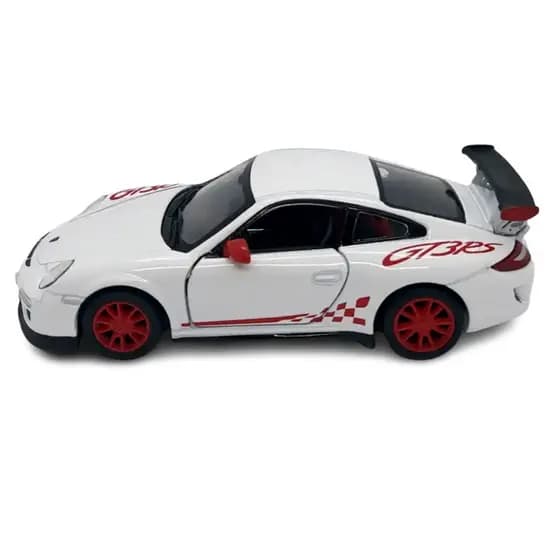 Coleção Miniatura Carro Porsche 911 GT3 RS Branco Escala 1:36