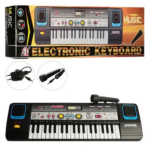 Teclado Elétrico Musical Infantil Com Microfone E Fonte - Toy king