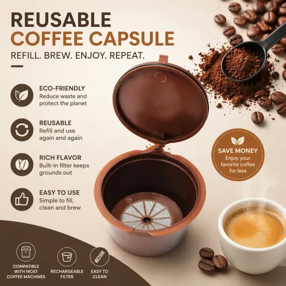 4 Cápsula Café Reutilizável Dolce Gusto Recarregável Refrescante Efectivo Promoção