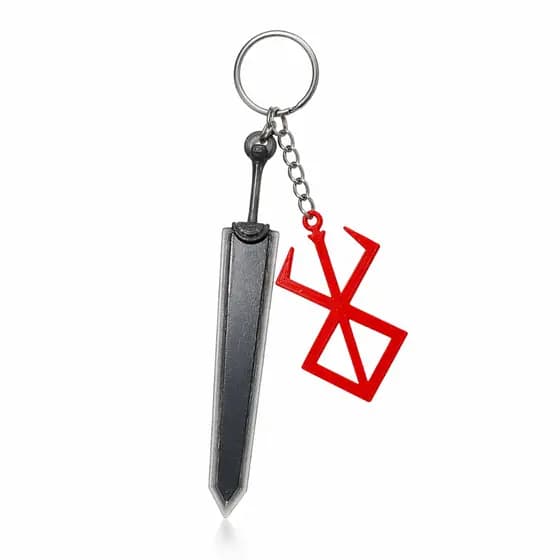 Chaveiro Berserk Anime – Símbolo + Espada - Acessório Geek, Colecionável para Fãs