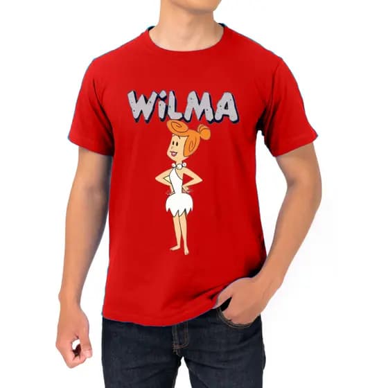 CAMISA VERMELHA 100% ALGODÃO OS FLINTSTONES BARNEY FRED WILMA BETTY BAMBAM PEDRITA CAMISETA ENVIO IMEDIATO