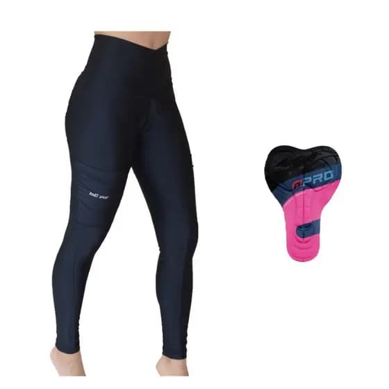 Calça Ciclismo FEMININA Forro de GEL BEFAST Com Cós Alto 2 Bolsos BIKE/MTB/SPEED/CICLISTA/BICICLETA