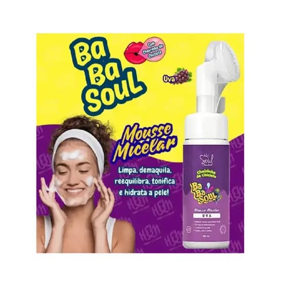 Sabonete Facial Mousse Espuma De Limpeza Lovely Vegano 150ml uva / tuti frutti limpeza profunda e delicada pele macia