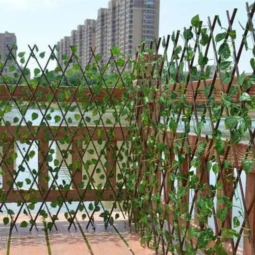 Jardim Vertical Artificial Folhas Hera Treliça 2m Decoração