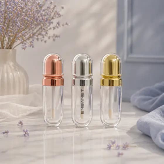 Lip Oil Creme Brilho Labial Gloss Balm Oval Frasco 8ml 50und