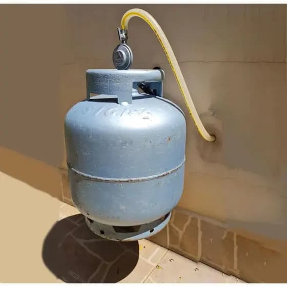 Suporte de Parede para Botijão de Gás com Trava Antirroubo Cozinha Área de Serviço Lavanderia