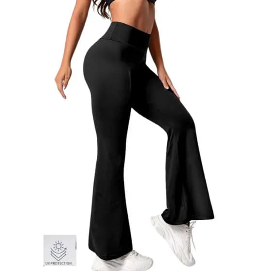 Calça Flare Bailarina Feminina Cintura Alta Com Tecnologia UV
