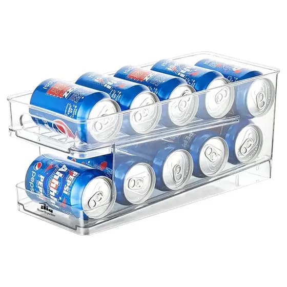 House Organizer Organizador de Geladeira Armário P/ Latas Acrílico Refri