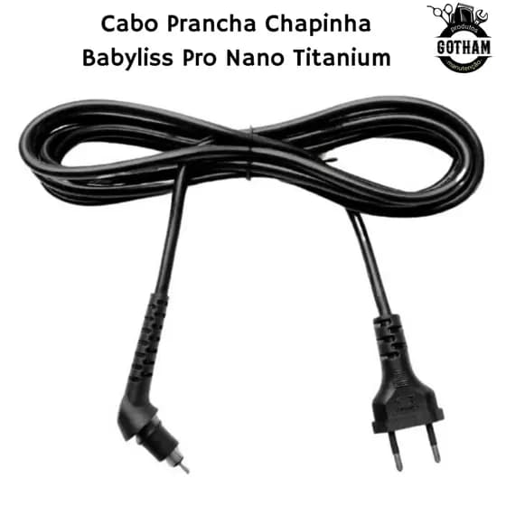 Cabo Prancha Chapinha Babyliss Pro Nano Titanium