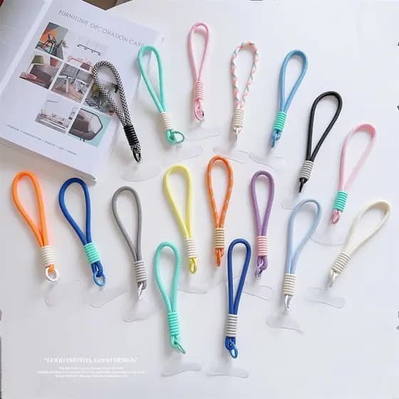 Cordão Universal Para Telefone Com Remendo , Acessórios De Moda , Alça De Pulso , Corda Curta Removível , Chaveiro Anti-