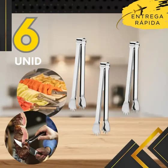 Kits 6, 3 ou 2 un - Mini Pegador de Gelo Carnes e Petiscos em Aço Inox Multiuso