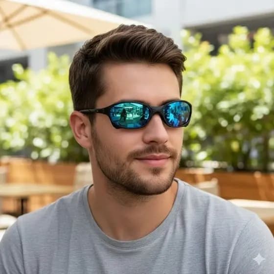 óculos de sol masculino haste de metal surf praia oversized ciclismo