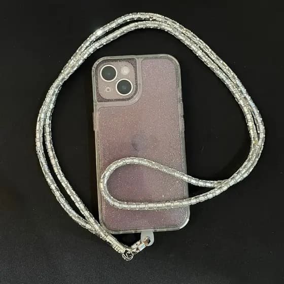 Cordão Antiperda Brilhante Para Celular e Cordão De Strass Brilhante Pendurar
