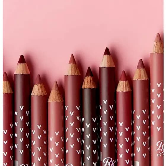 Kit 2 Lápis de Madeira Lábios RK by Kiss - Lapis Labial Cores Pale Nude, Nude, Nude Rose, Marsala, Mauve, Burgundy, Wine