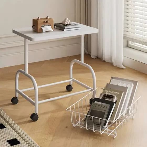 Mesa Prateleira Rack Suporte Decoração Rodinha Móvel Organizar Livro Pote Jarro Planta Estante