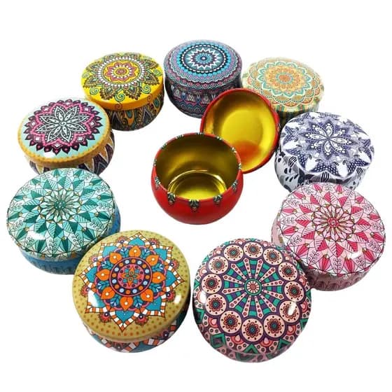 12 latinhas coloridas p/ fabricação de velas artesanais 40ml