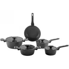 Jogo de Panelas Brinox Cerâmico 5 Peças Carbon Life Indução Antiaderente Original