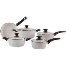 Jogo de Panelas Brinox Cerâmico de Alumínio Vanilla 5 Peças Optima Essentials Ceramic Life Indução Antiaderente Original