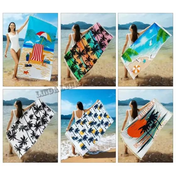 Canga de Praia Canga Saida de Praia Canga para Praia Moda Praia Lenço Canga Estampado Saida de Praia Poliéster Colo