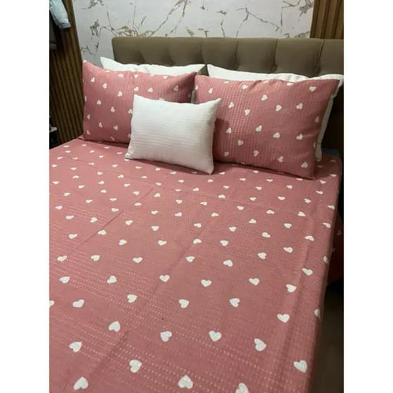 Colcha Cobre Leito Estampado Casal, Queen e King 3 peças