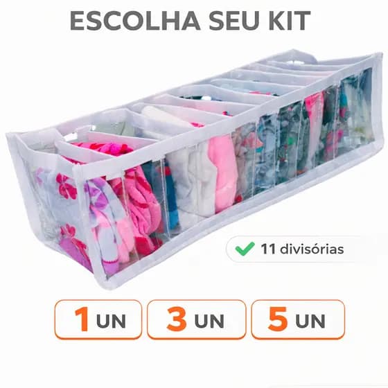 Colmeia Organizadora "P1-P2-M" Gavetas e Roupas Organizador Guarda Roupa Bebe