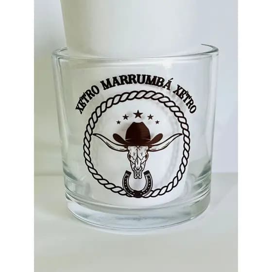 Copo de BOIADEIRO Whisky e bebidas - Umbanda, Quimbanda e Candomblé Vidro 260ml