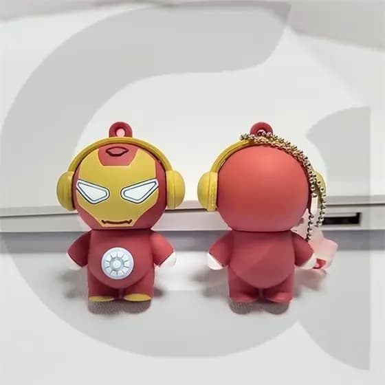 Música De Silicone Homem De Ferro Dos Desenhos Animados USB 2.0 Unidade Flash De Alta Velocidade 1GB 2GB 4GB 8GB 16GB 32