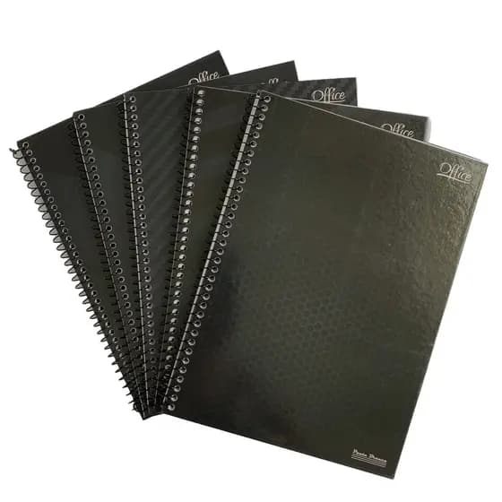 Kit 5 Cadernos Universitários 1 Matéria Preto Office Economico 80 Folhas