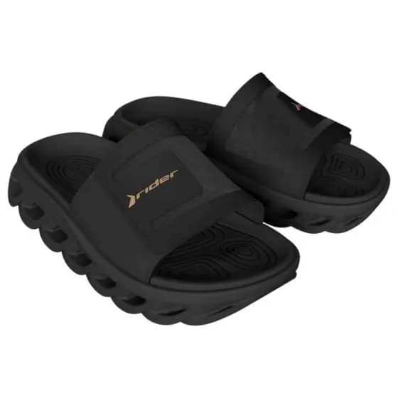 Chinelo Adulto Masculino Rider R Power Slide Anatômico Tira Autocolante Macio Leve