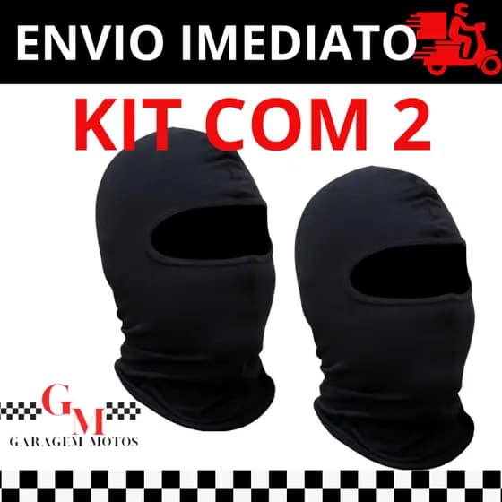 1 ou kit 2 Balaclava Touca Ninja Frio Vento Gorro Touca motoboy unissex dia a dia