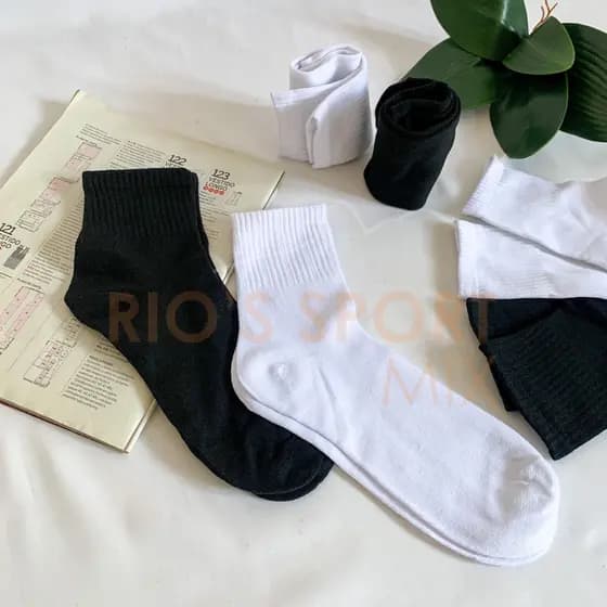 Meia Sport Cano Alto Kit 3 Pares 38 ao 44 Unissex Básica Lisa Estilosa