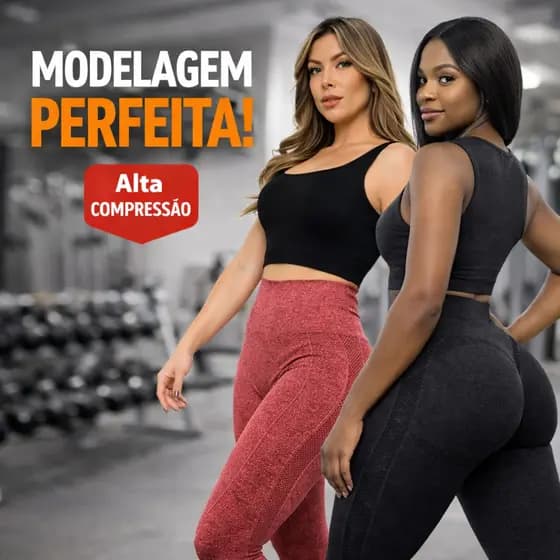 Calça Legging Levanta Bumbum Empina Sem Costura Cintura Alta Academia Fitness