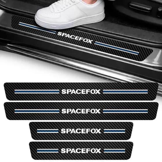 Kit Adesivo Soleira Spacefox Vinil Protetor 06 07 08 09 10 11 12 13 14 15 16 17 18 19